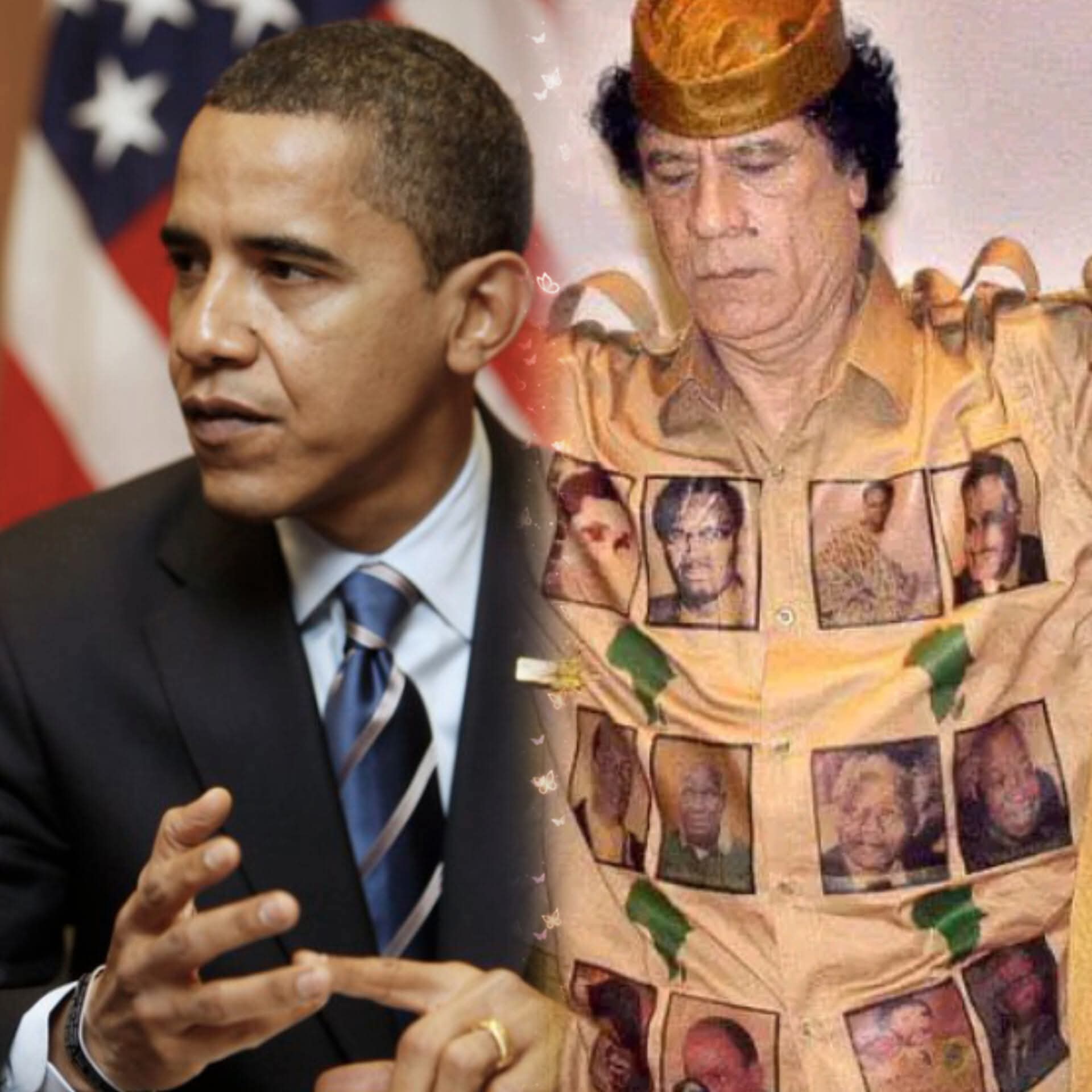 Obama and Gaddafi